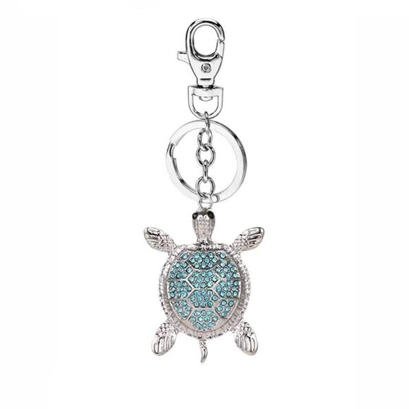 Sea Turtle 🐢 Rhinestone Charm Keychain - Picture 1 of 4